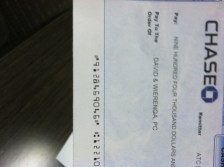 Fake Check for big bucks.